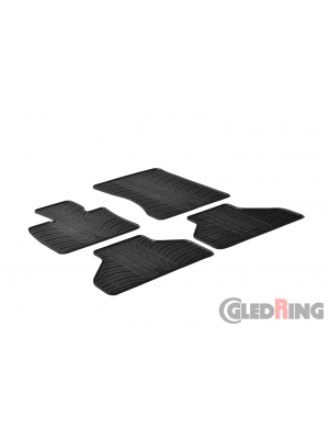 Original Gledring Passform Fußmatten Gummimatten 4 Tlg.+Fixing - BMW X5 (E70) 2006-2012